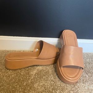 tan platform sandals